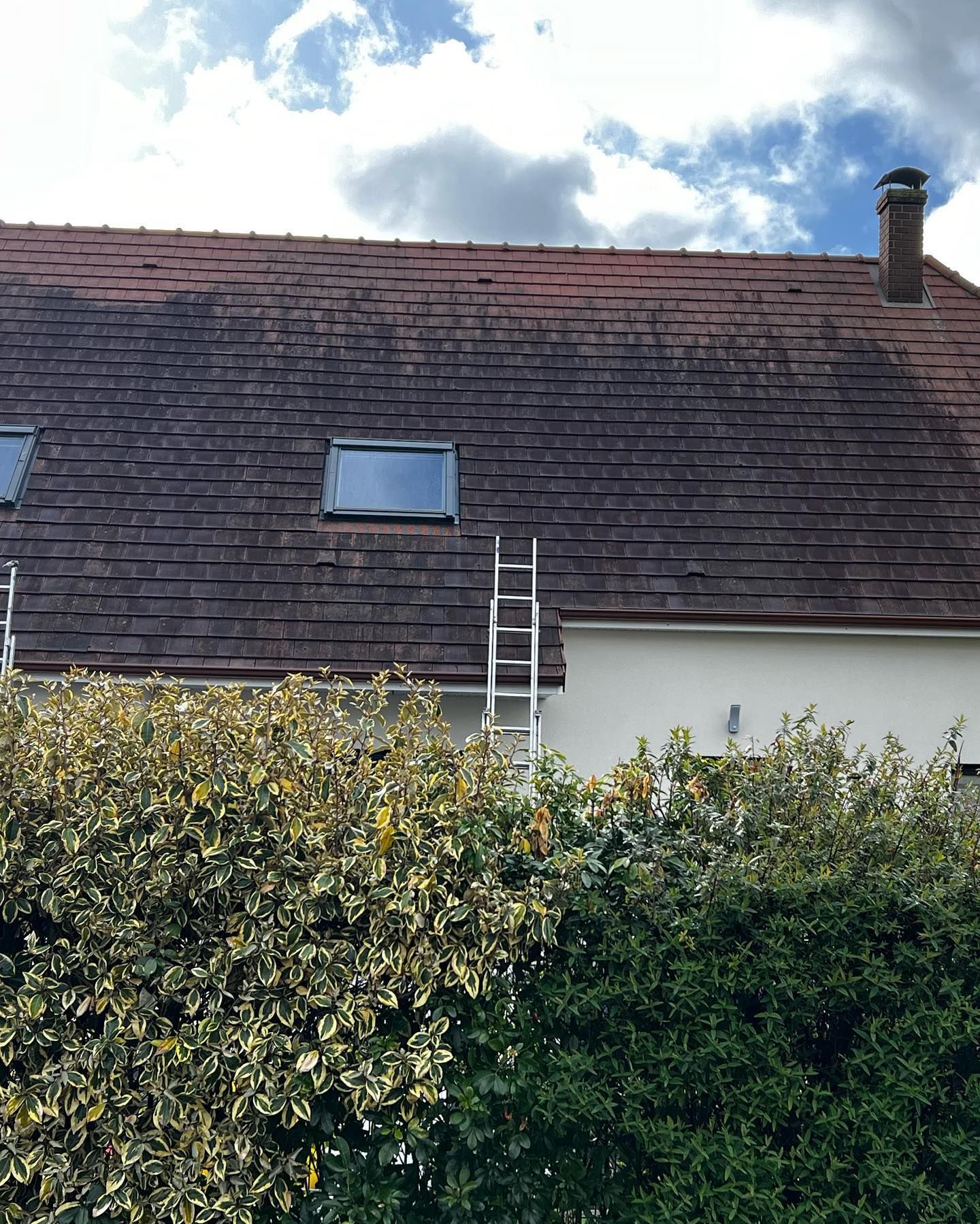 Nettoyage de toiture avant