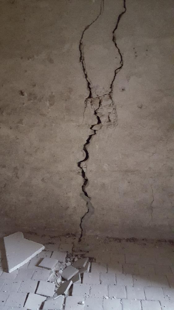 Fissure au Château de Meung sur Loire avant travaux