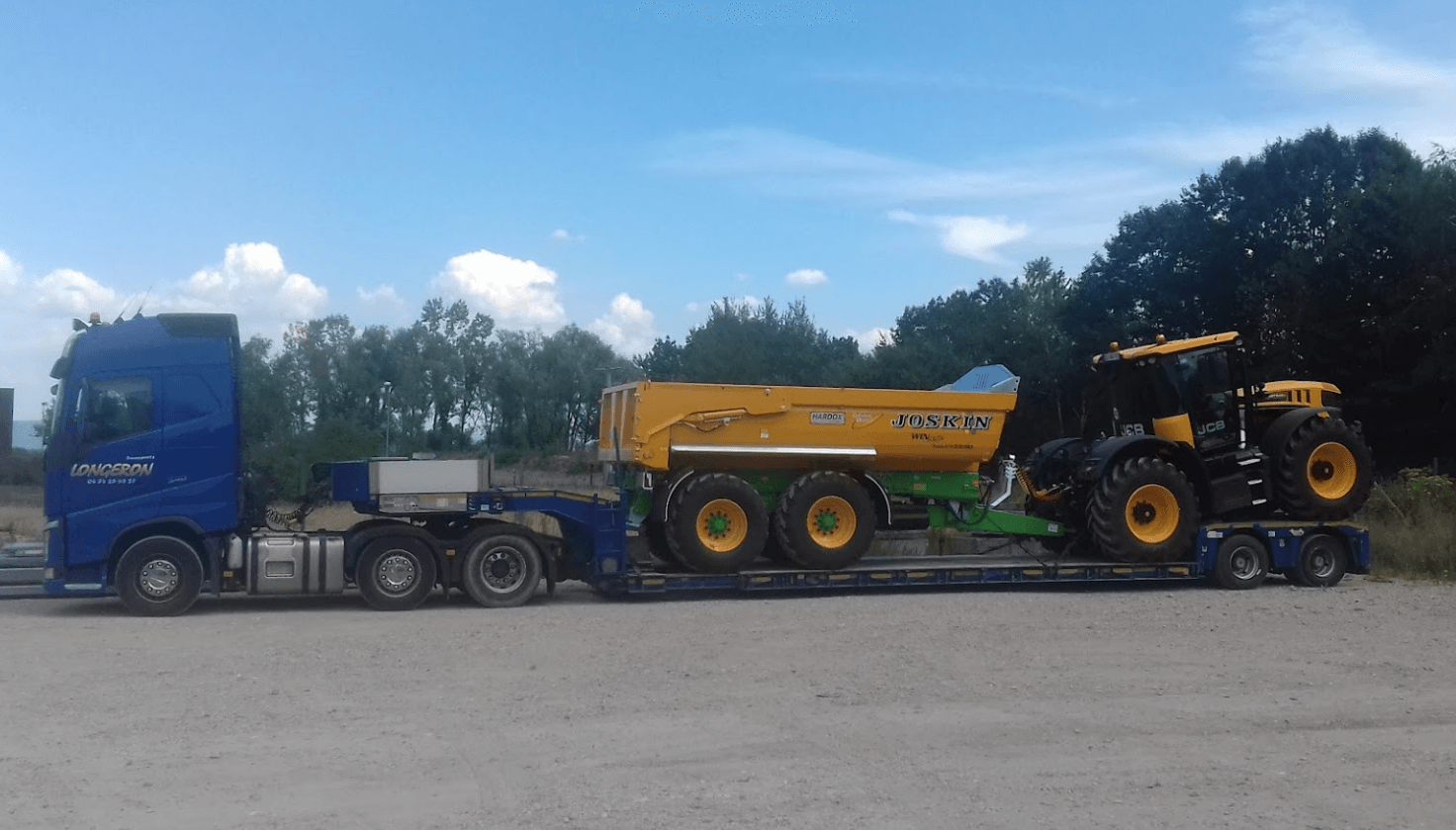 Déplacement d'une benne