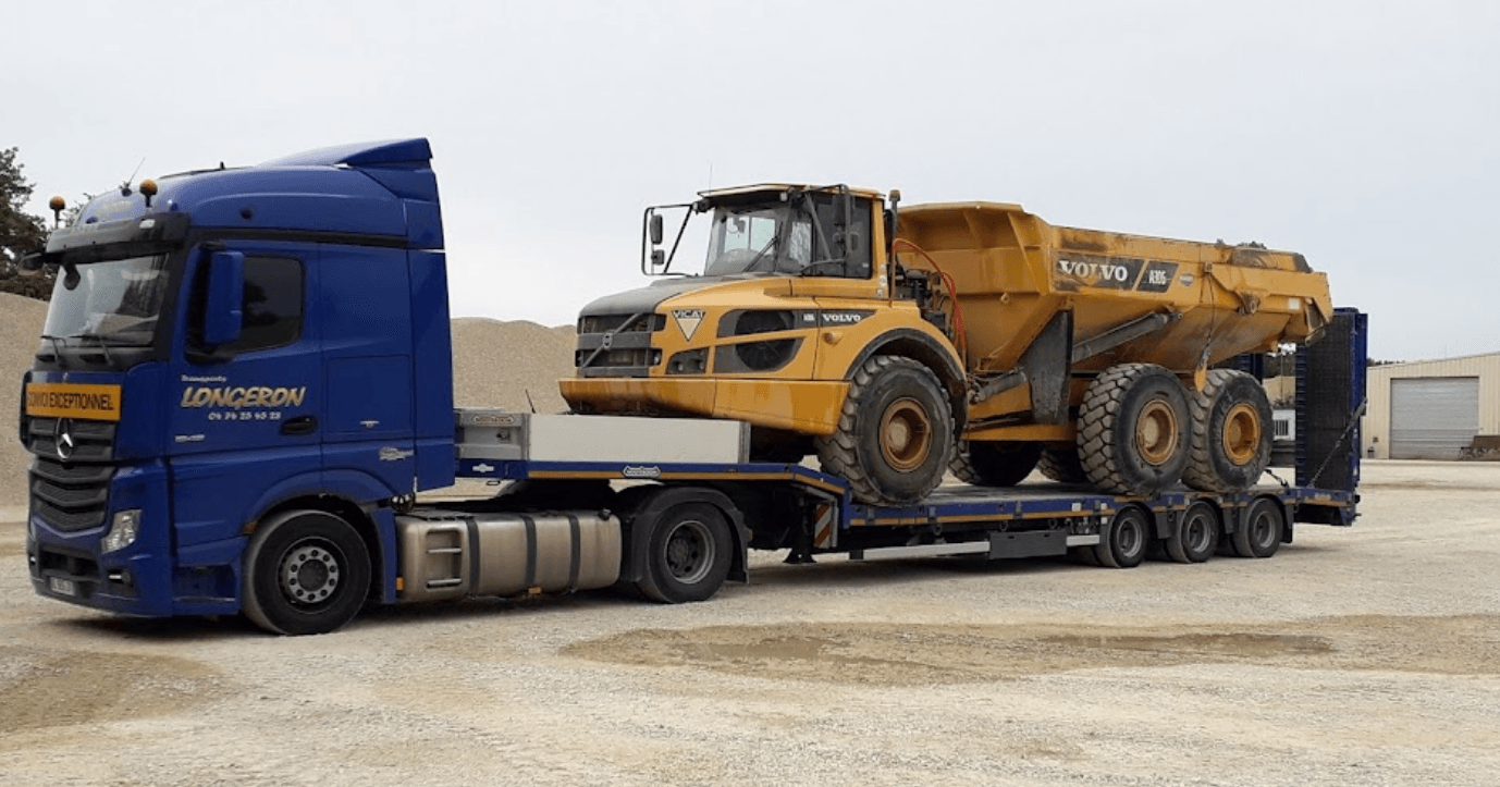 Déplacement d'un véhicule de chantier