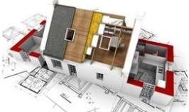 3D Modell eines Hauses mit Darstellung der Dachdämmung