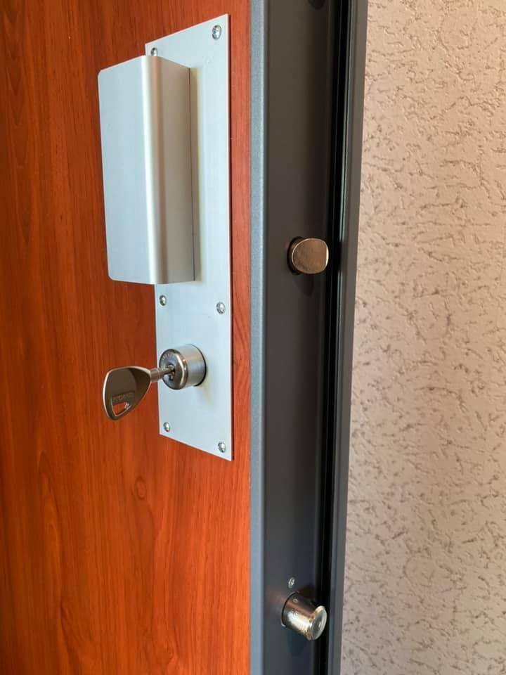 Poignée d'une porte d'entrée