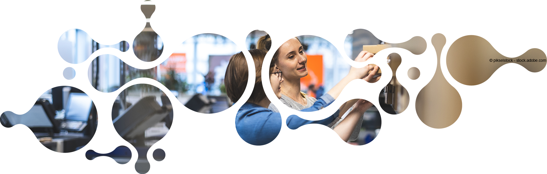 Illustration von Farbkleksen