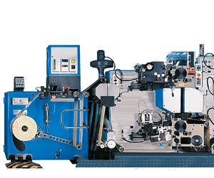5-Farben-Gallus-Etikettendruckmaschine mit Lackwerk