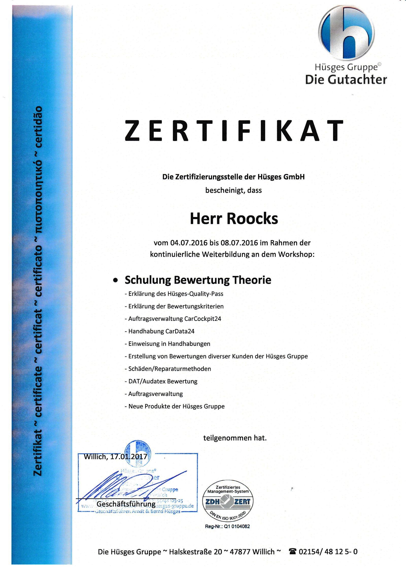 Schadenzentrum Nord Daniel Roocks