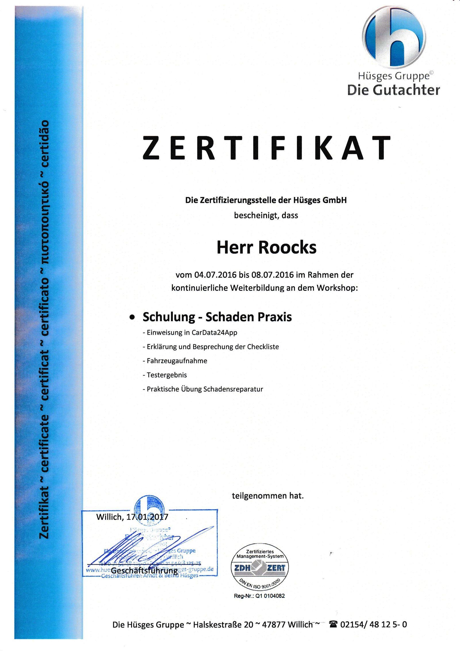 Schadenzentrum Nord Daniel Roocks