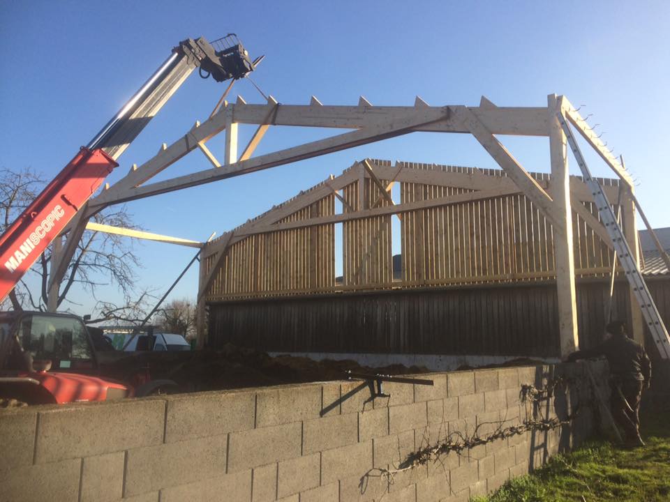 Montage de charpente