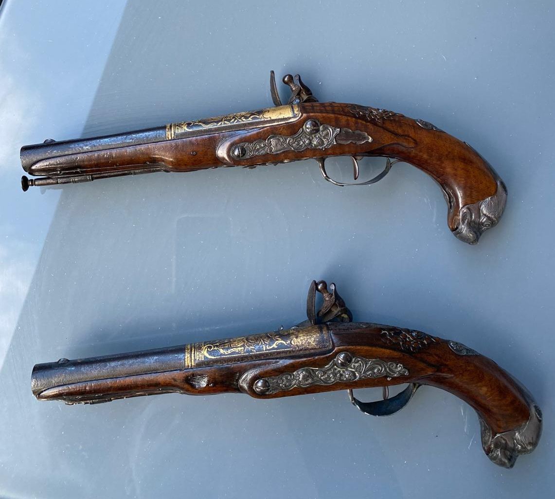 Armes de collection avec argent massif