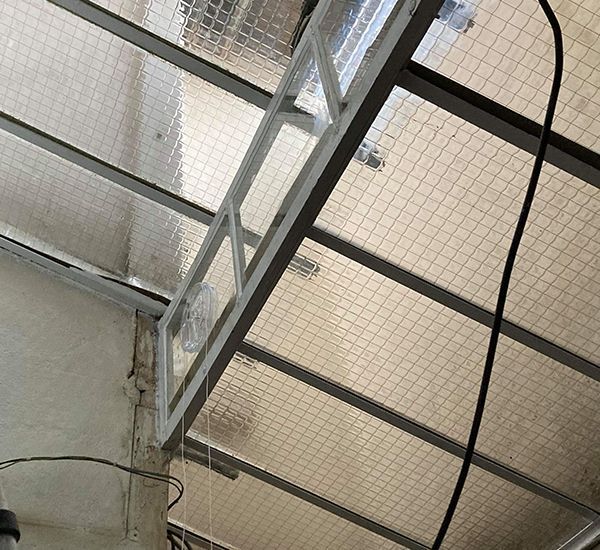 Toit en verre après les travaux de modernisation