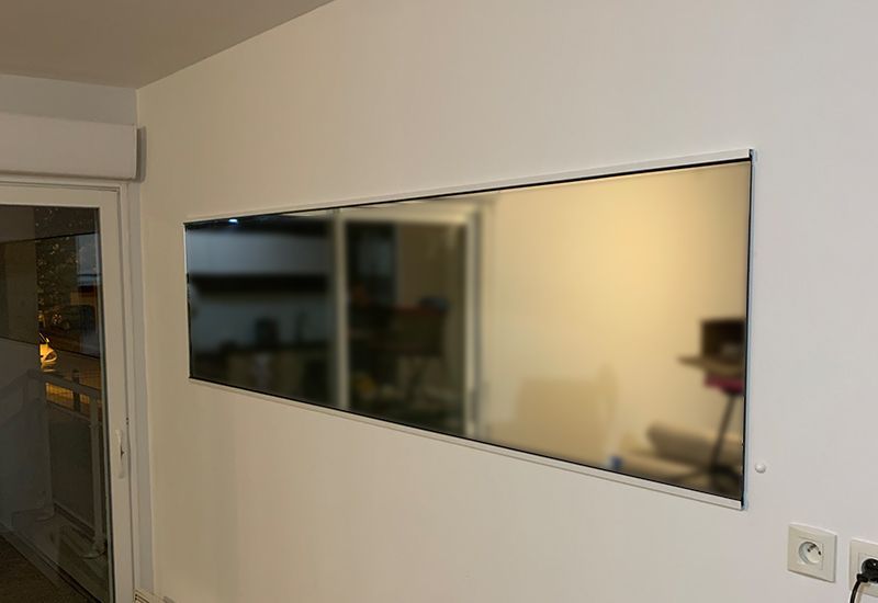 Pose d'un miroir horizontal
