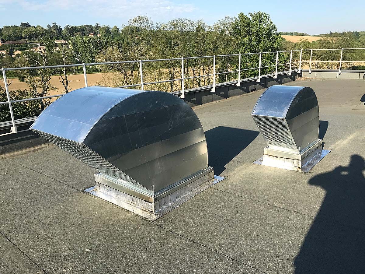 Sortie l’été de l’extraction d’air chaud