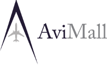 Logo AviMall avec un « A » violet stylisé et une petite icône d'avion