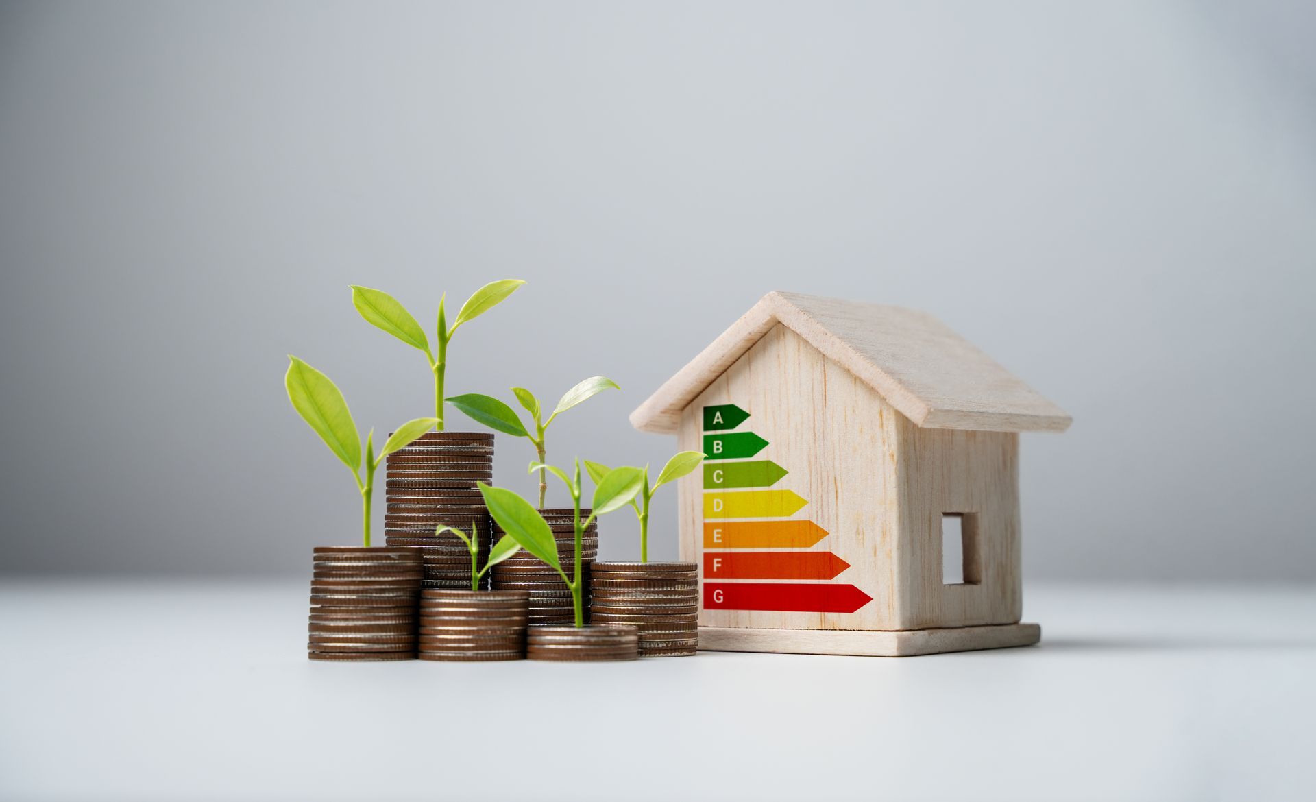 Une maison avec les classes enérgétiques