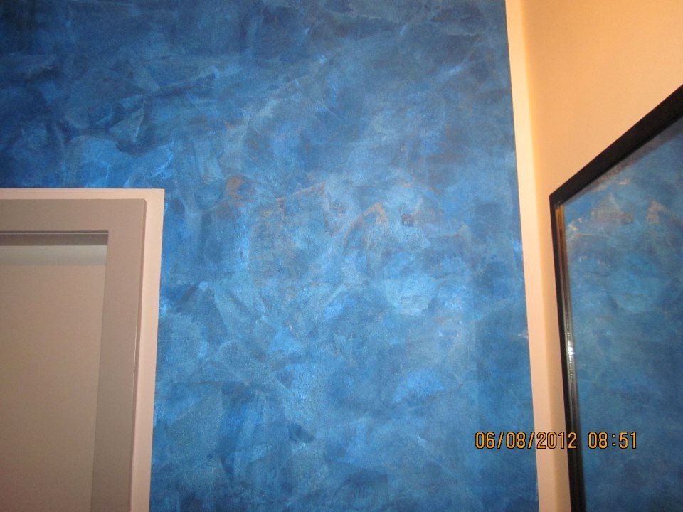 Malermeister Schütte blaue Wand