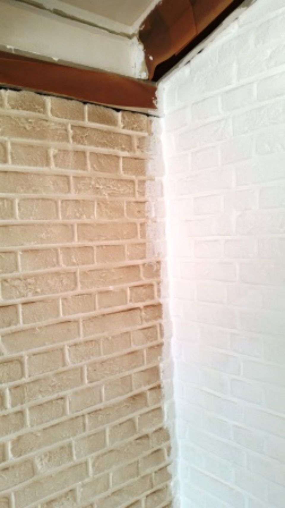 Malermeister Schütte Wand mit Backsteinoptik