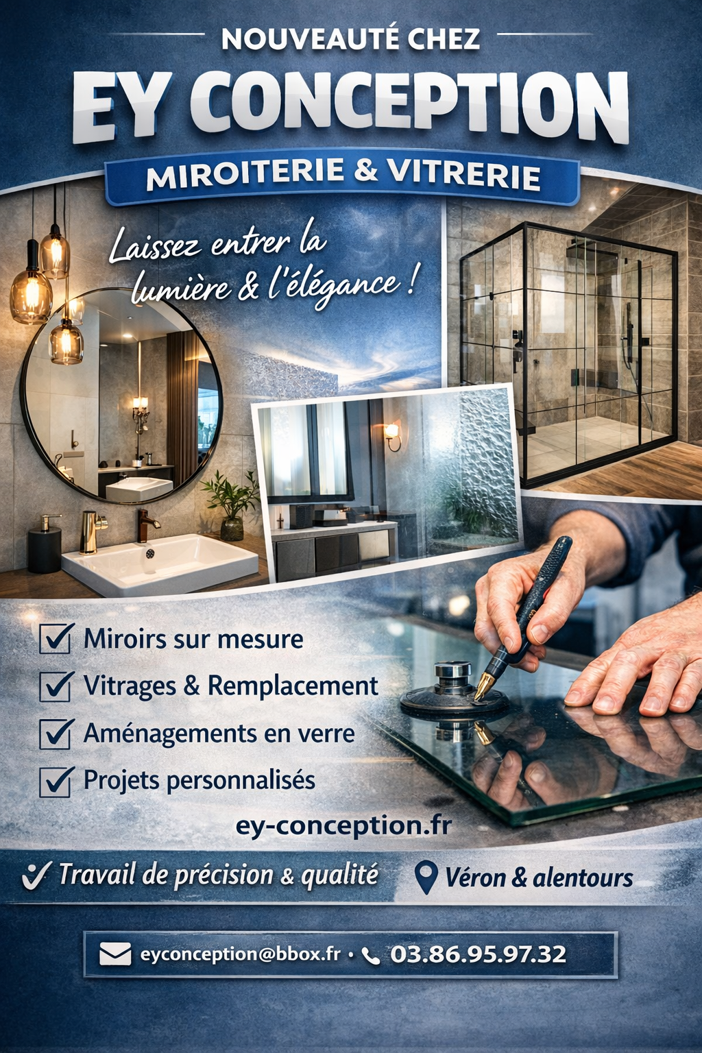 Affiche mettant en avant une offre pour une meilleure protection solaire avec photos à l'appui