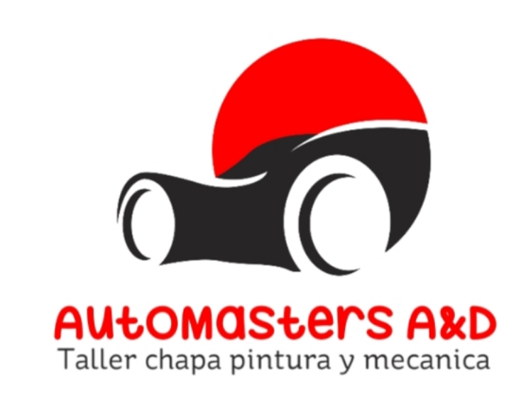 A logo for automasters and taller chapa pintura y mecanica