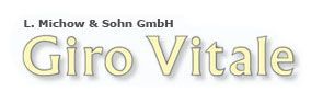L. Michow & Sohn GmbH:n logo, jossa lukee kultaisella ja mustalla tekstillä ”Giro Vitale”