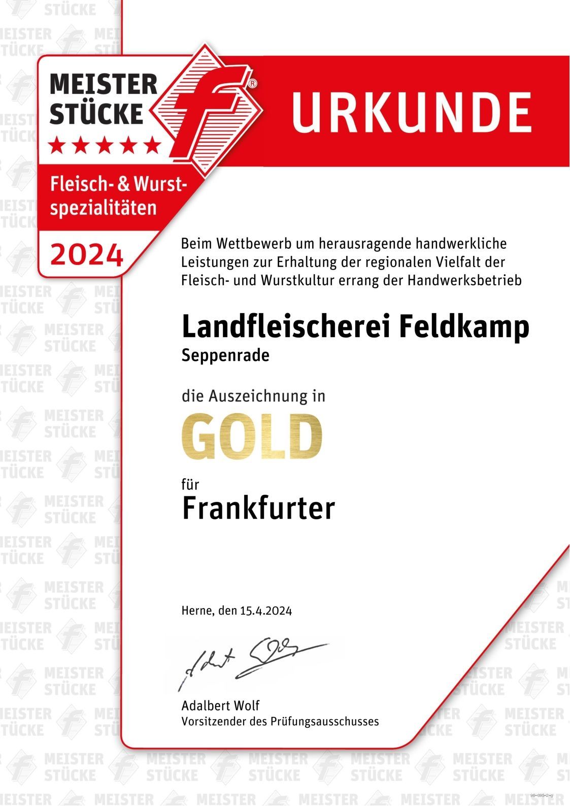 Zertifikat 2024 Frankfurter
