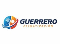 Logotipo de "Guerrero Climatizaci&oacute;n" con un icono sugiriendo servicios de aire acondicionado.