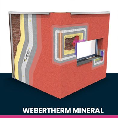 Una imagen de un edificio con las palabras webertherm mineral en la parte inferior