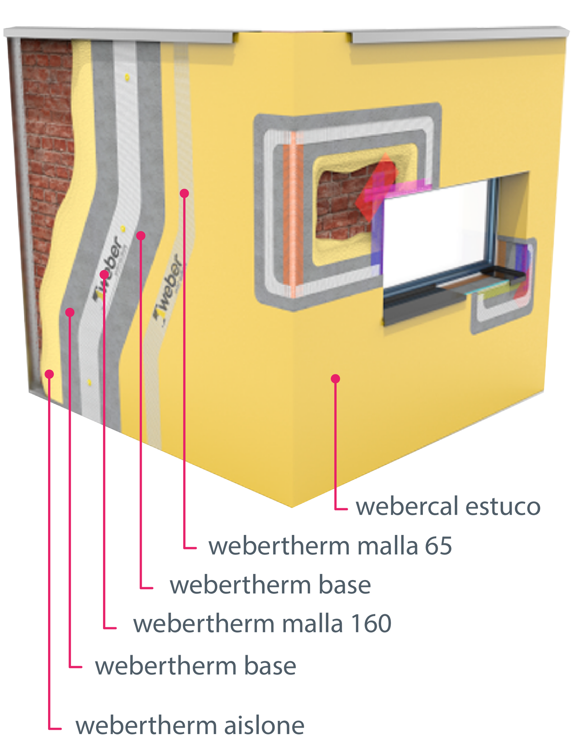 Un diagrama de un edificio con la palabra Webertherm escrita en él.