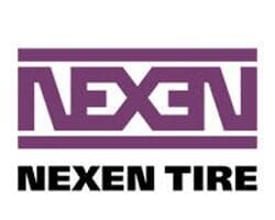 Logotipo da Nexen Tire. Texto estilizado em roxo e branco 