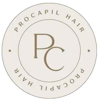 Logotipo para Procapil Hair, un diseño circular con 