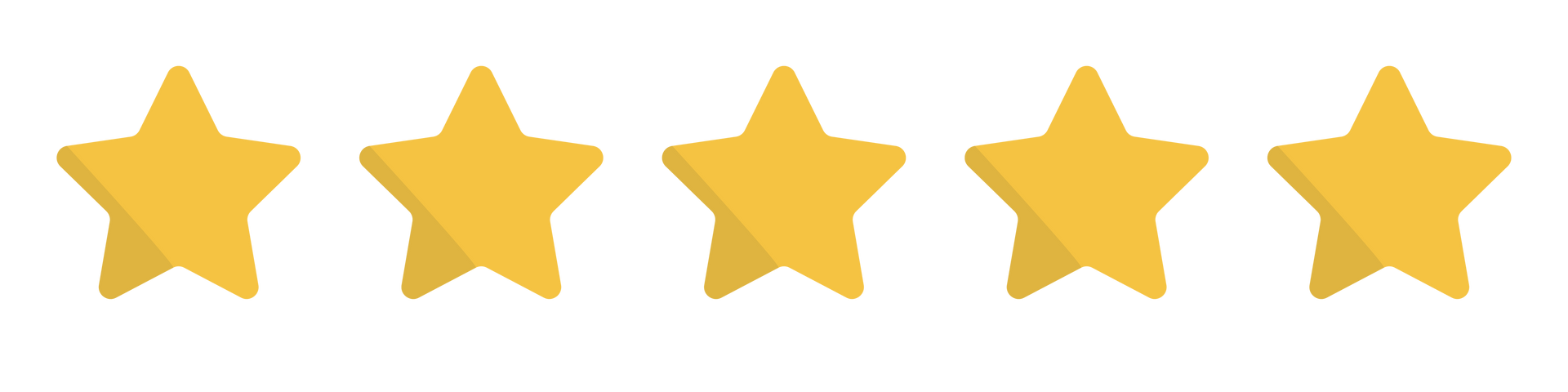 5 étoiles jaunes