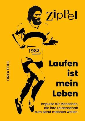 Poster with runner silhouette, text: 