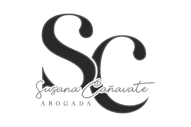 Logotipo con monograma &ldquo;SC&rdquo; en negro con &ldquo;Susana Ca&ntilde;avate Abogada&rdquo; en letra cursiva.