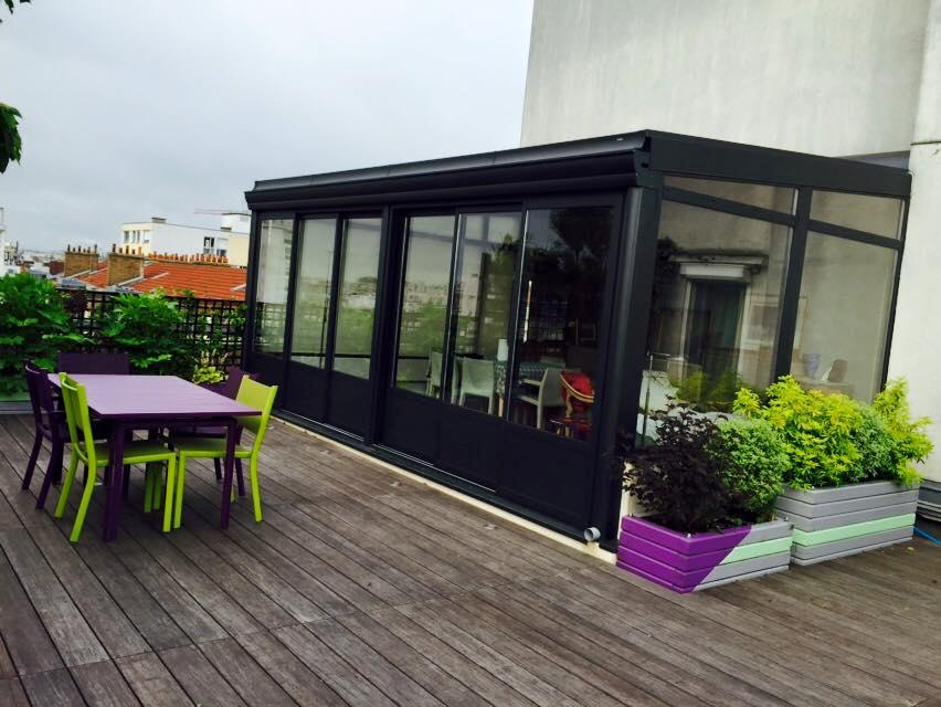 Véranda sur les toits de Paris