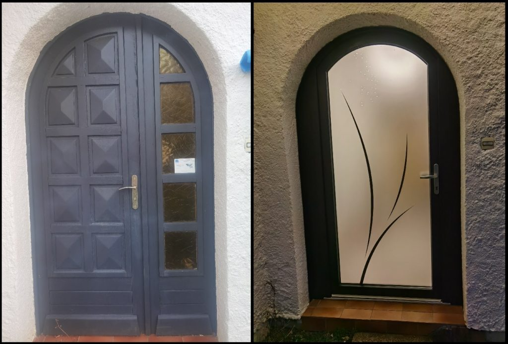 Photo d'une porte arrondie neuve