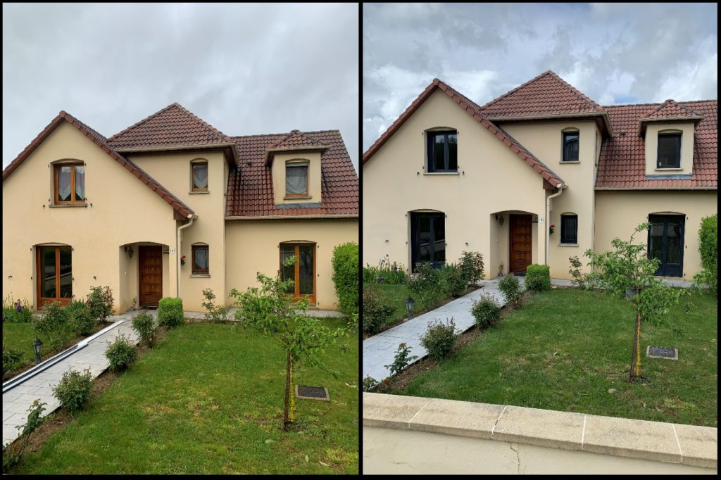 Image avant après d'un extérieur de maison