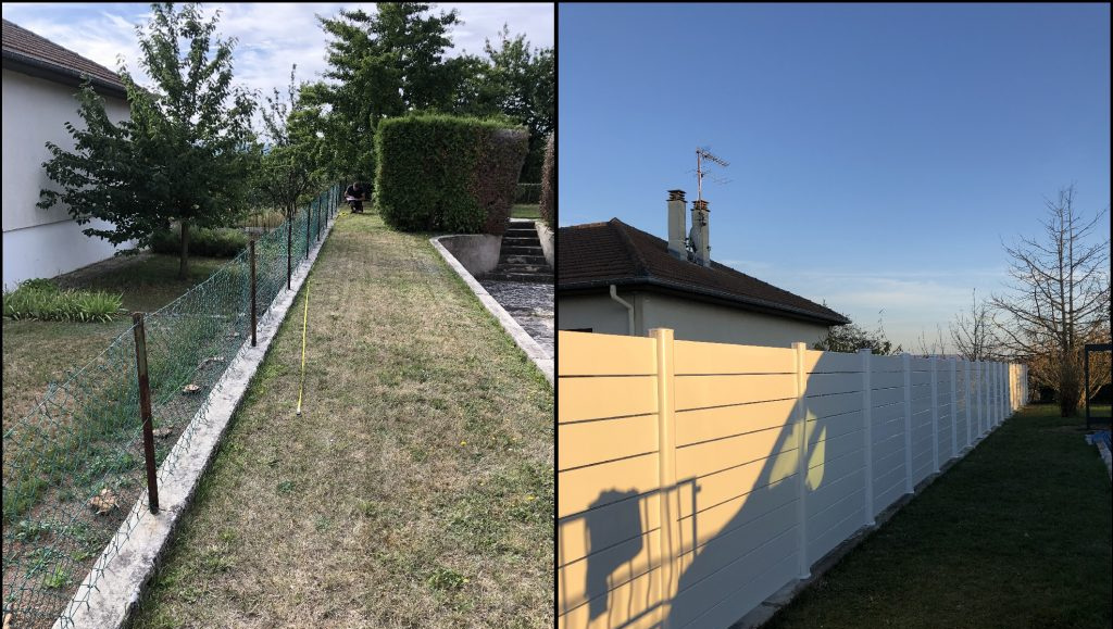 Image avant après d'une clôture