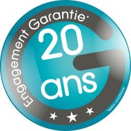 Logo de la garantie 20 ans de la marque Grosfillex