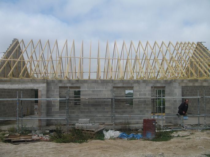 Charpente en construction