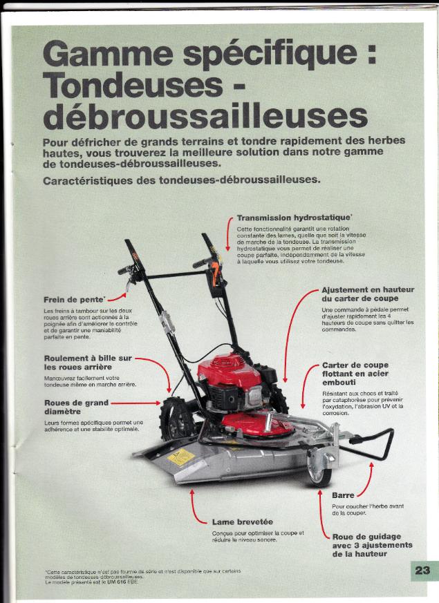 Gamme de tondeuses