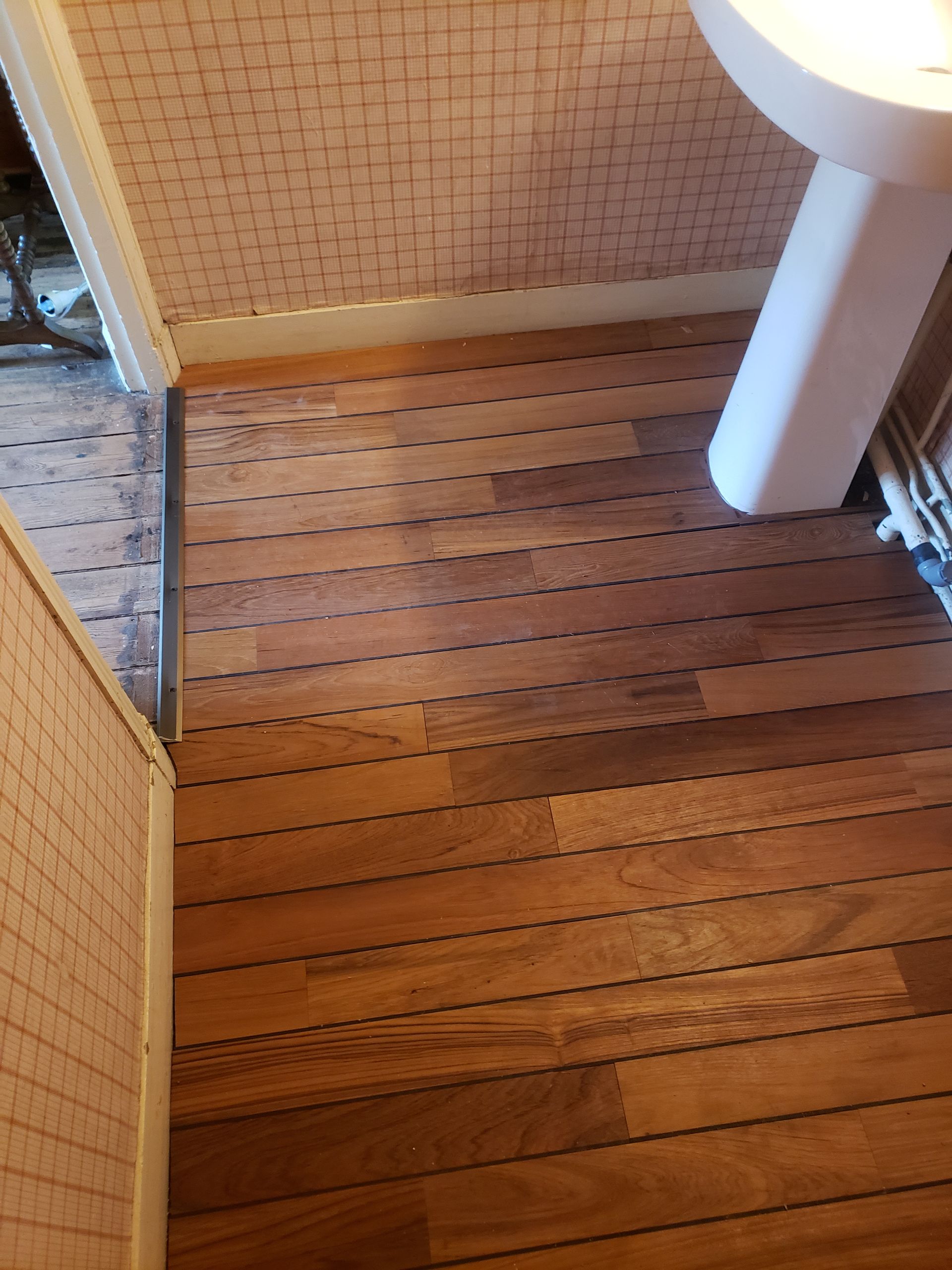 Parquet salle de bains