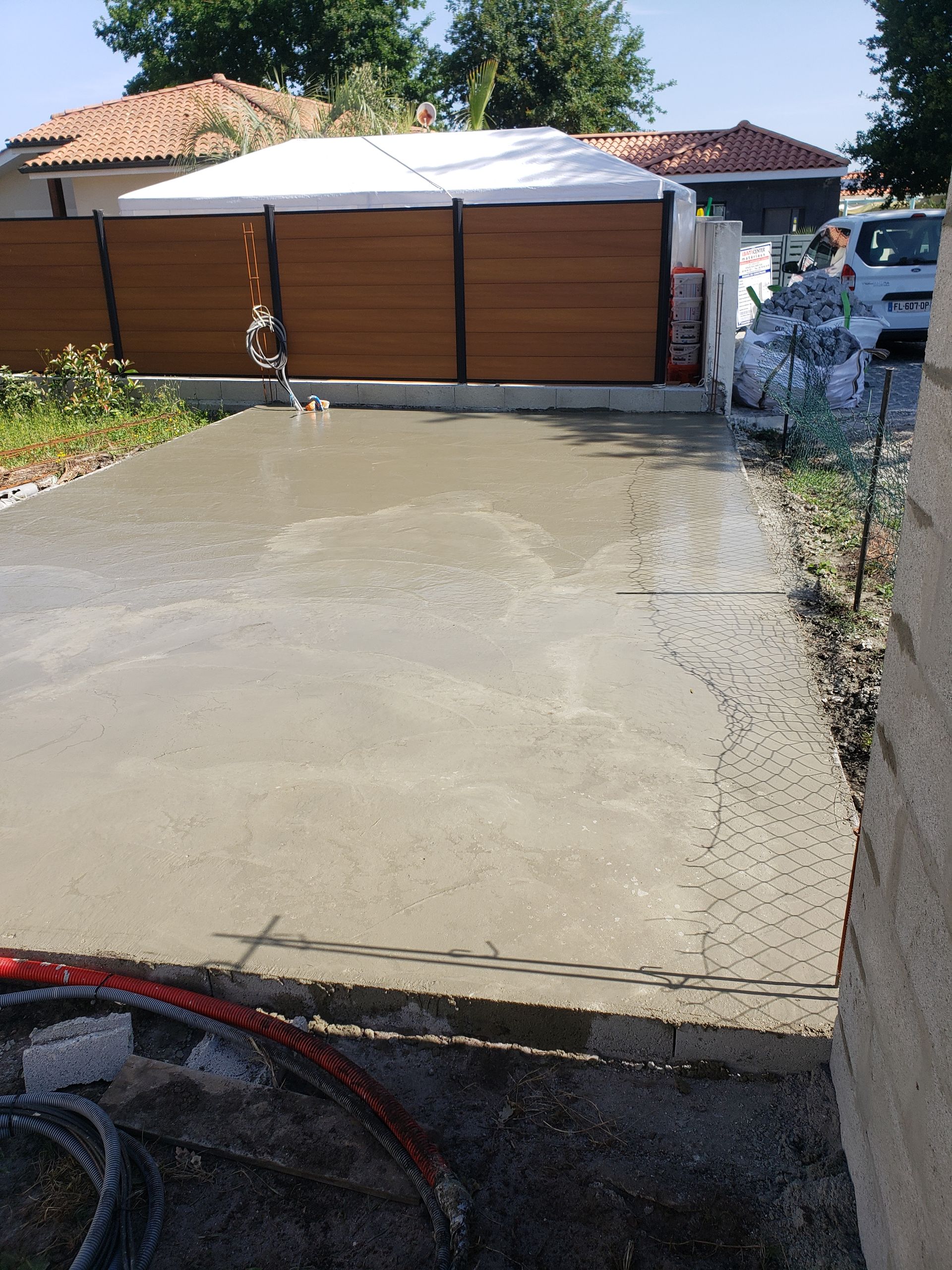 Dalle en béton - après