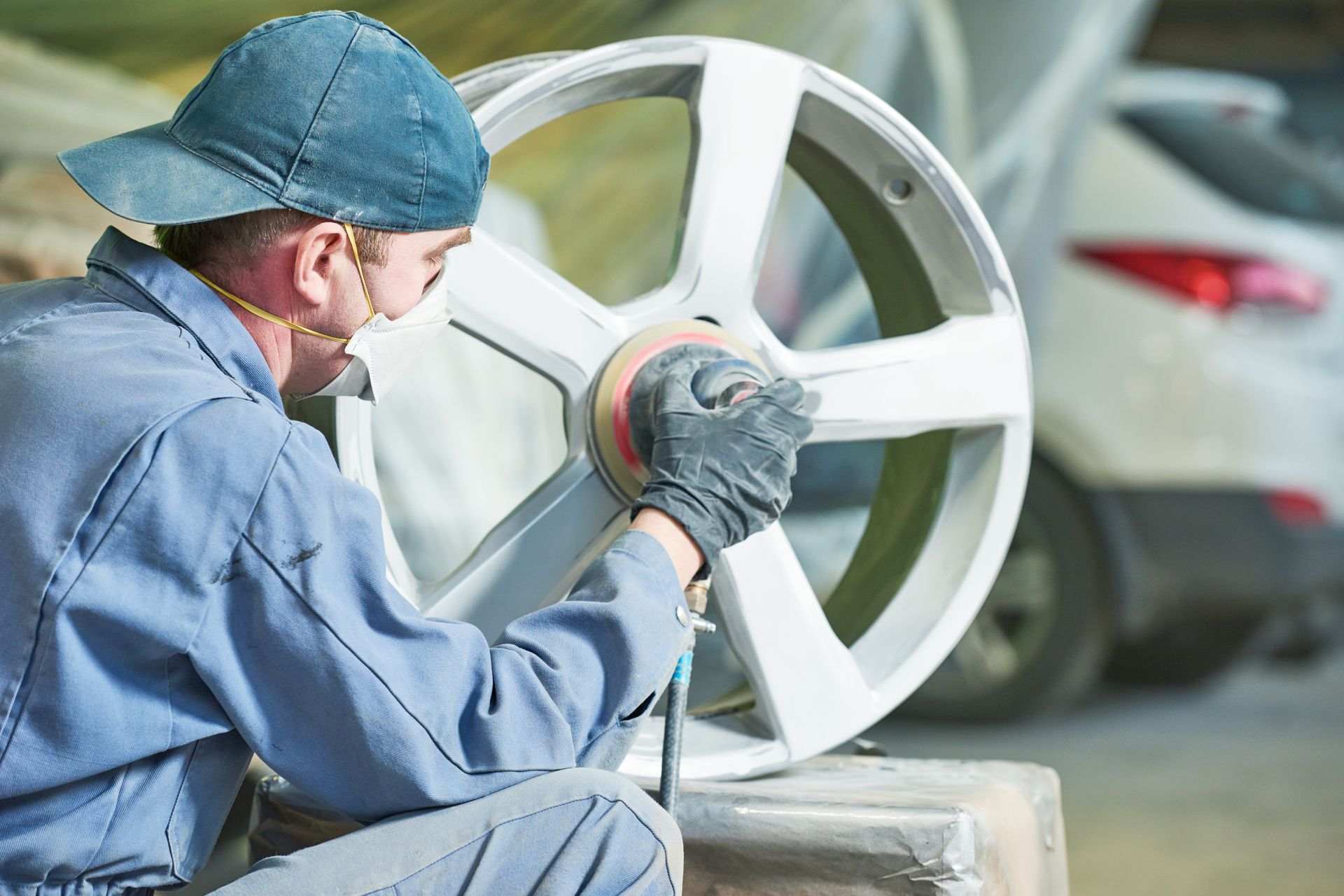 Dévoilage d'une jante simple de voiture