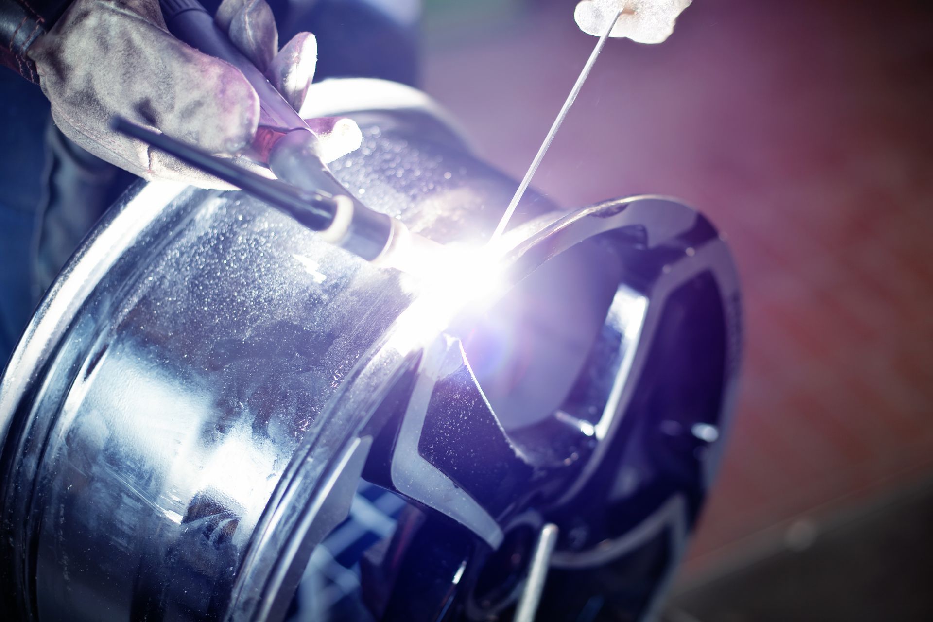 Soudure d'une jante fissurée