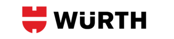 Le logo wurth est sur fond blanc.