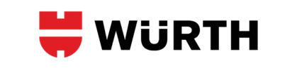Le logo wurth est sur fond blanc.