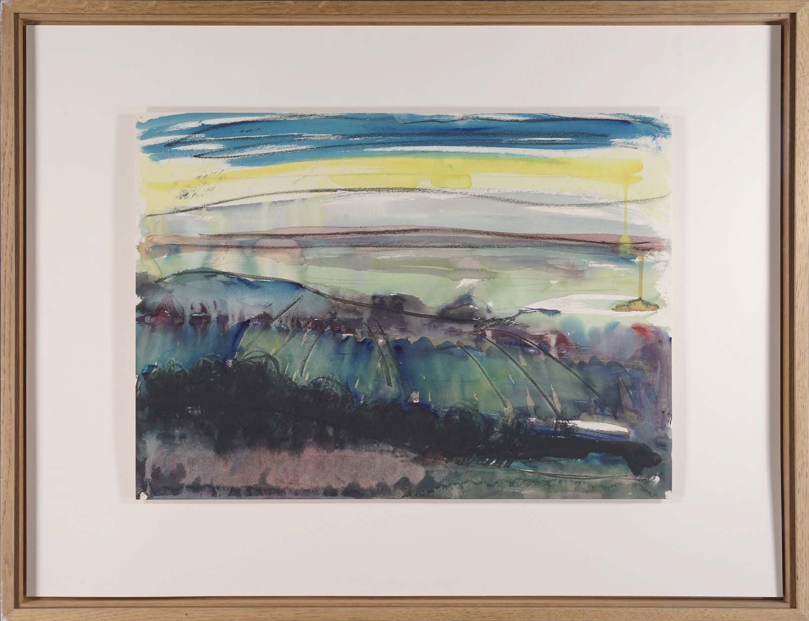 Bram van Velde (1895-1981), Sans Titre, fusain et aquarelle, 1923