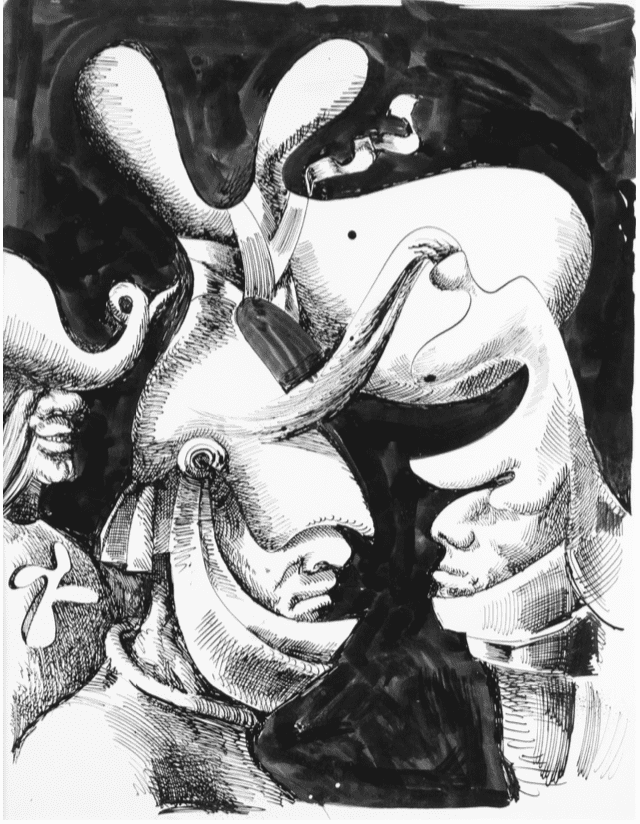 Kurt Seligmann (1900-1962) Sans titre, 1936, encre de Chine sur papier