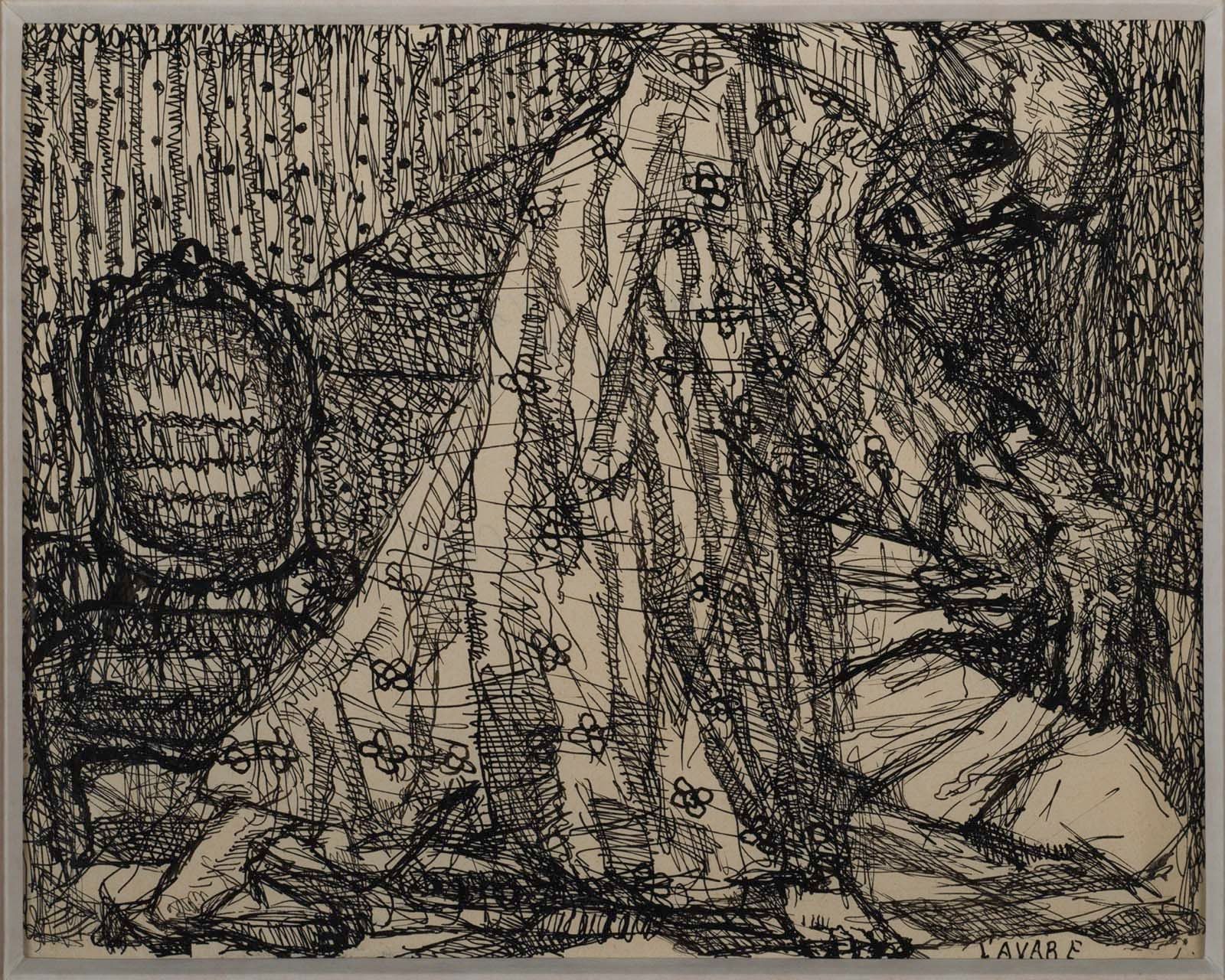 Louis Soutter (1871-1942), L’Avare, encre de Chine, ancienne collection Le Corbusier