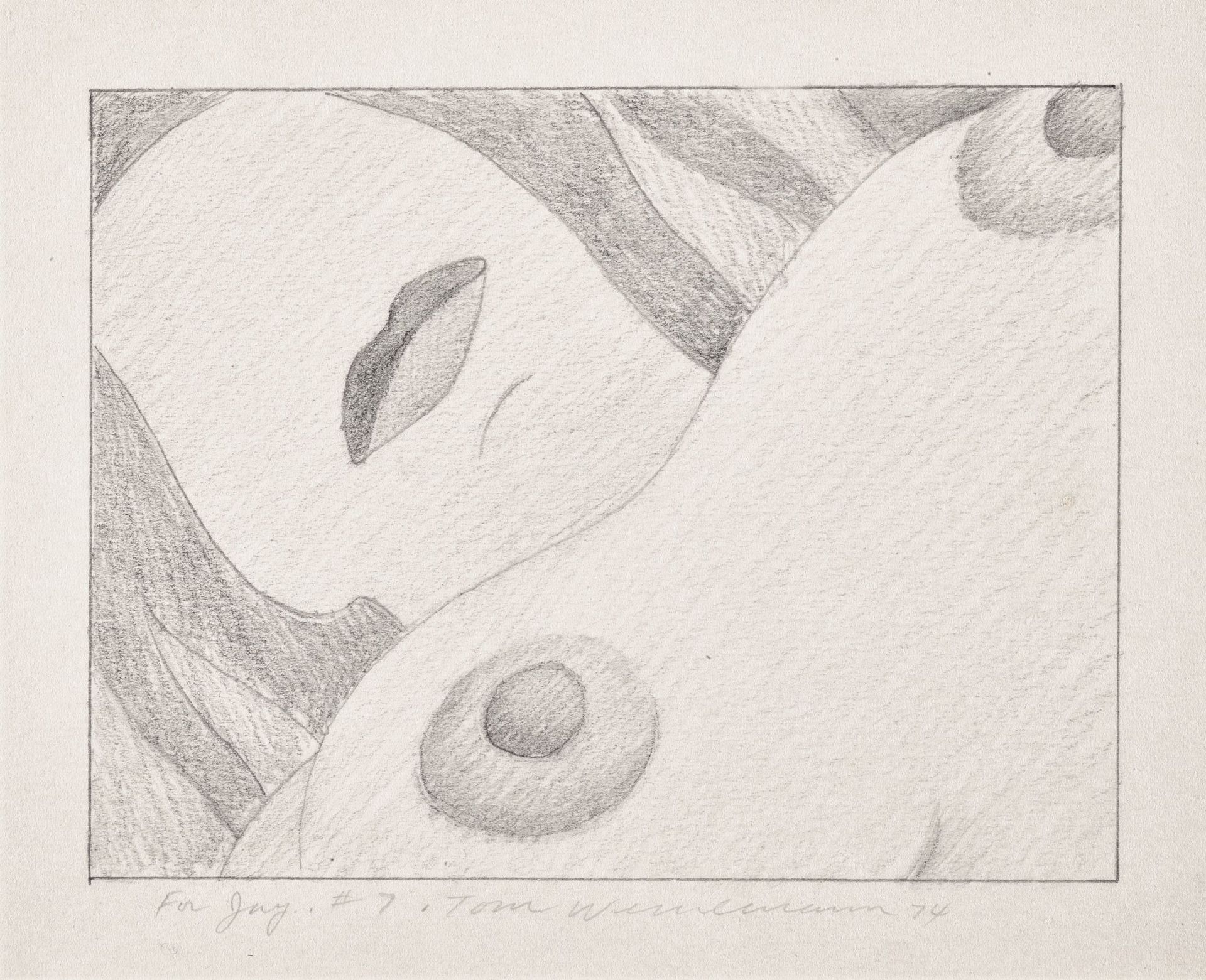 Tom Wesselmann (1931-2004) 1974, crayon sur papier, 11 x 13.5 cm