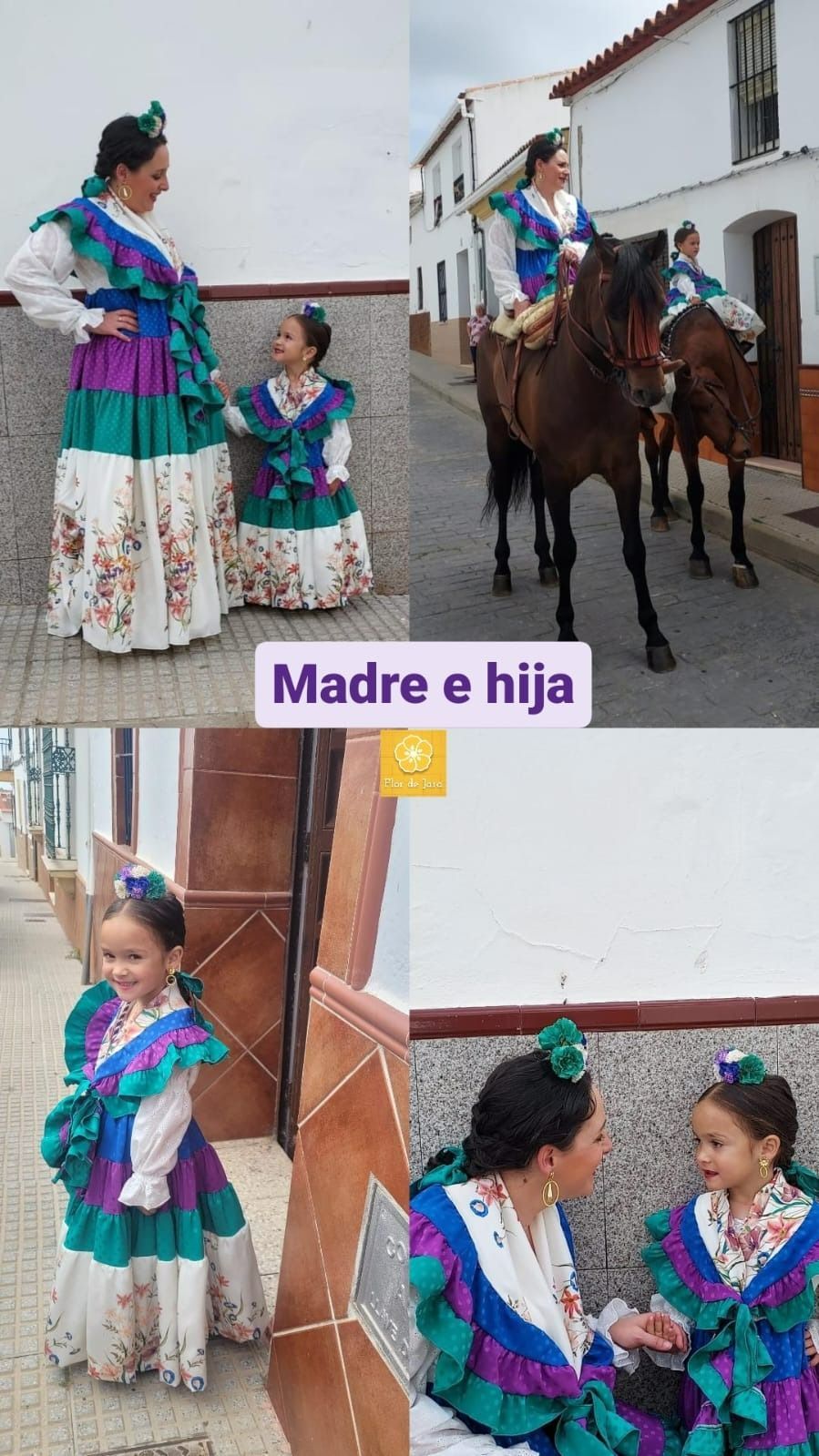 Una mujer y una niña están de pie junto a un caballo.