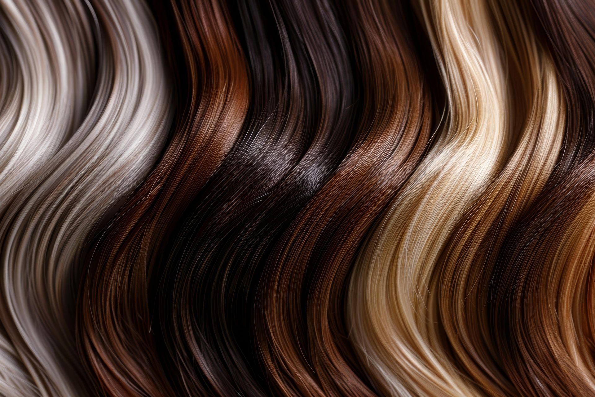 Frau erhält Haarverlängerung